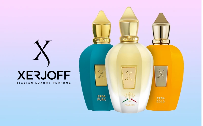 Kampanjbanner för Xerjoff – exklusivt nytt parfymmärke.